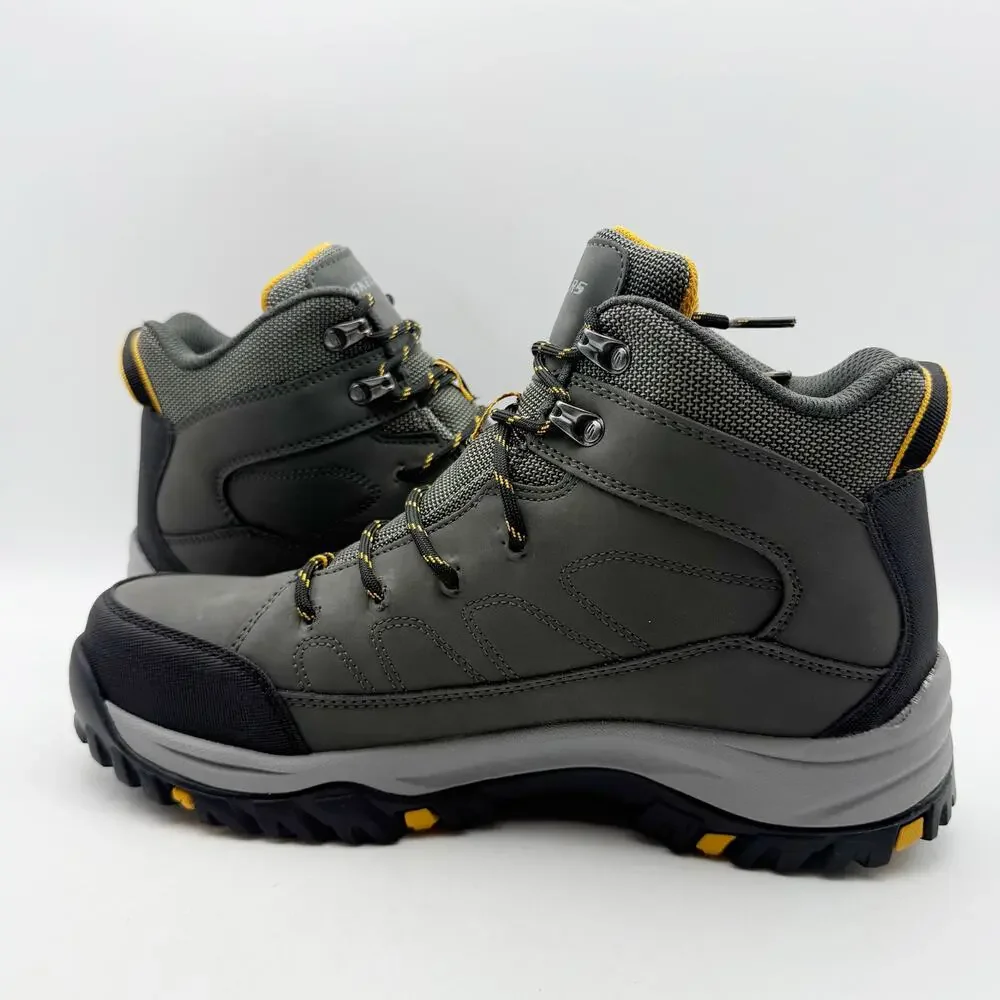 Skechers Mens Relment Daggett Hiking Boots US 9 Grey Water Repellent NIB